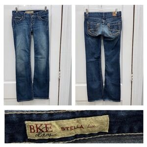 BKE Stella Stretch Boot Cut Thick Stitch Denim Jeans Women's 25 x 33.5 BK23118L